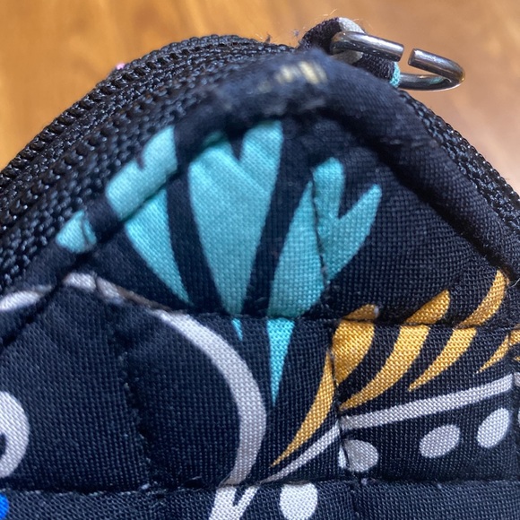 Vera Bradley black floral & paisley compact wallet - Picture 11 of 11